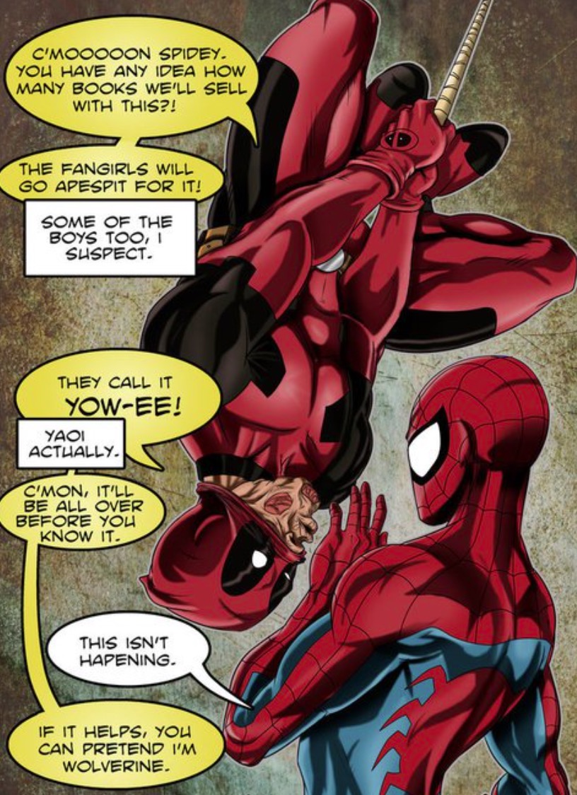 deadpool and spiderman gay porn